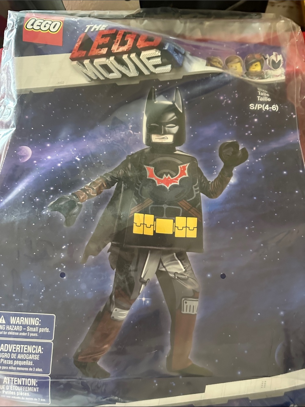 Lego Black Batman Kids Superhero Costume with Yellow Utility Belt